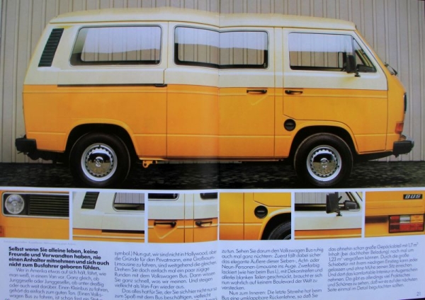 Volkswagen T3 Transporter Modelprogram 1982 Carbrochure (7278)